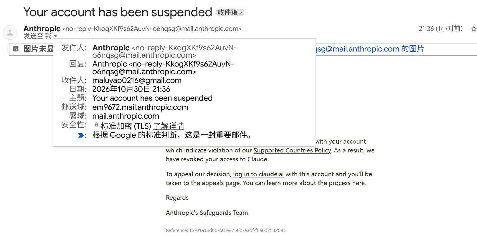完成 KYC 后收到 Claude Pro 账号被封禁的邮件