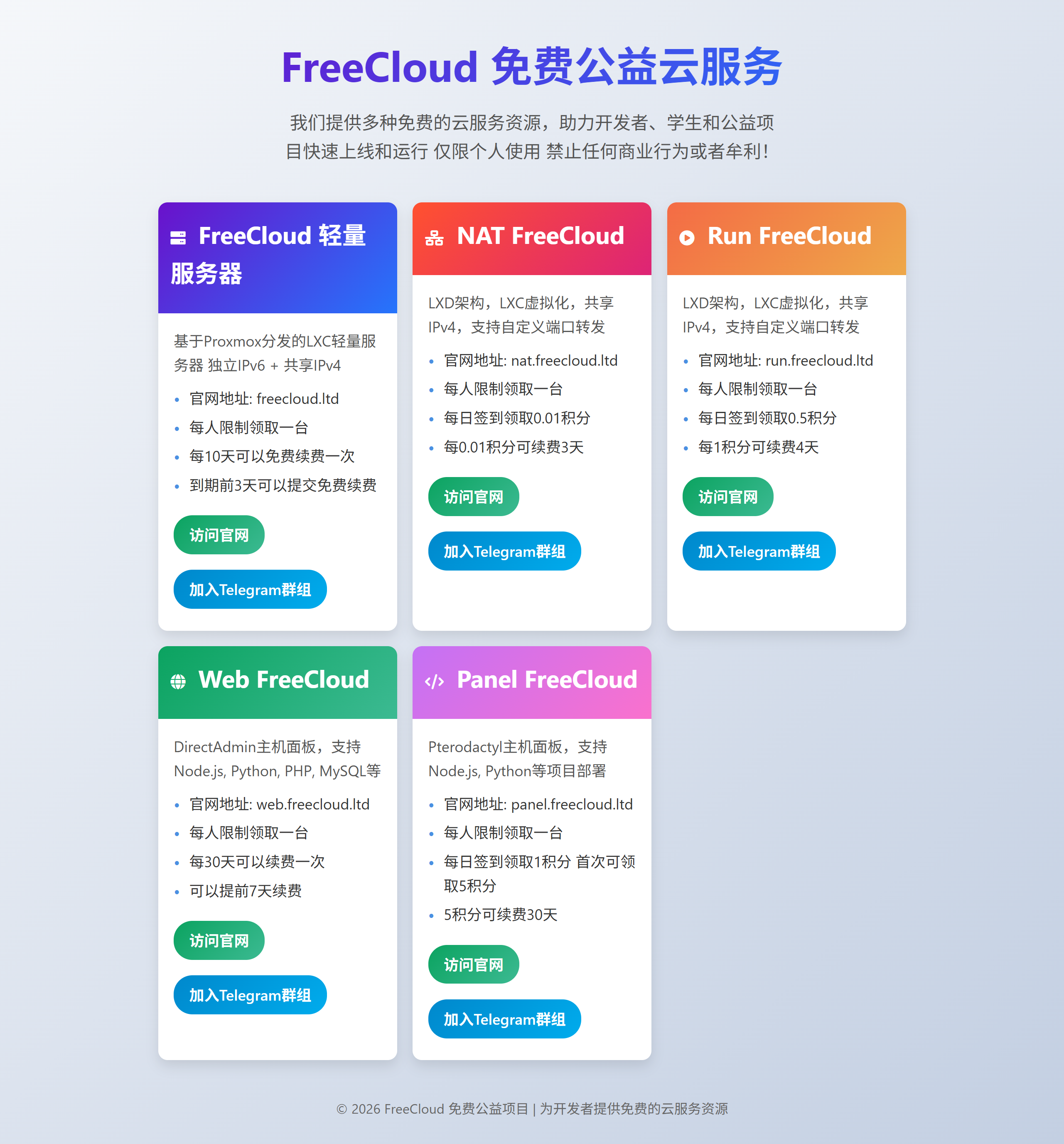 screenshot-FreeCloud 免费公益云服务
